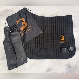 Equine Balance Band System with Saddle Pad & Bands Training Aid Black Size Full